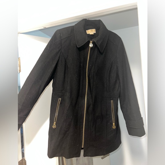 Michael Kors Women's Club-Collar Zip-Front Coat - Picture 3 of 3